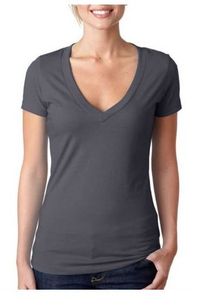 Camisetas Lisas con Cuello en V Profundo para Mujer al por Mayor, Camisetas de Alta Calidad 100% Algodón con Cuello en V, el Mejor Estampado para Camisetas de Mujer - Product Image 6