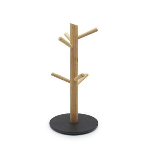 Support à tasses en bois de qualité supérieure, porte-tasses à café solide pour comptoir de cuisine, organisateur de rangement écologique, support à tasses à thé - Product Image 4