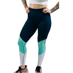 Leggings de yoga pour femmes, design personnalisé, spandex/polyester, extensibles dans quatre directions, antibactériens, avec cordon de serrage, pour l'entraînement - Product Image 4
