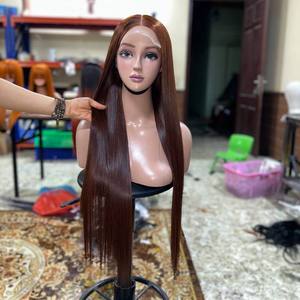 Perruques en cheveux humains en gros, perruque Lace Frontale en cheveux bruts vietnamiens, longue, densité 250%, avec fermeture en dentelle personnalisée - Product Image 3