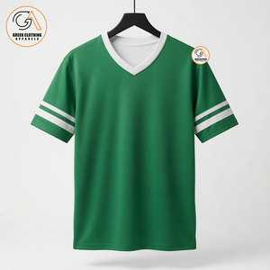 Ropa Griega para Mujer, Camiseta Blanca y Verde con Cuello Redondo, Talla Grande, Modelo GCA-216031, 100% Algodón Jersey, Transpirable y de Secado Rápido - Product Image 1