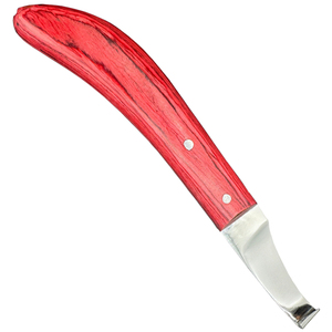 Couteau à sabots en acier inoxydable résistant à la rouille pour chevaux, manche en bois OEM, outils professionnels de fermeur pour la coupe des sabots de chèvre - Product Image 5