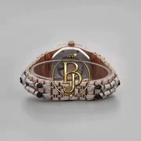 Montre de luxe à quartz analogique avec motif tête de mort, en verre et acier inoxydable, écologique, affichage jour/date, légère, résistante à l'eau 10 bars