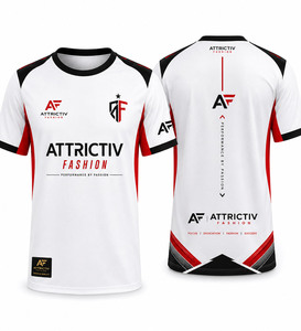 Maillot de football personnalisé 100 % coton pour homme, logo frontal, coupe ample, respirant, écologique, séchage rapide, uniforme sportif par sublimation, OEM ODM - Product Image 2