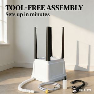 Fregadero Portátil Blanco Independiente para Lavandería, Ideal para Productos de Baño y Camping - Product Image 2