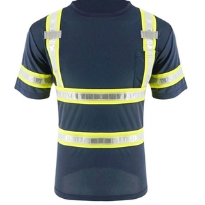 Camisetas de Trabajo de Manga Corta de Alta Visibilidad Personalizadas, Unisex, Transpirables, Reflectantes, Ropa de Seguridad para la Construcción - Product Image 5