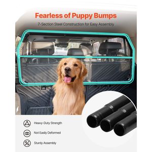 "Universal Dog Car Barrier 46" Wide <b>Cargo</b> Area Divider with See-Through Net Mesh Pet Backseat <b>Cover</b>" - Product Image 5