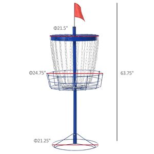 Raccoglitore Portatile per Disc Golf con 24 Catene e Borsa per il Trasporto - Giocattolo Gonfiabile in Metallo per Divertimento all'Aperto - Product Image 3