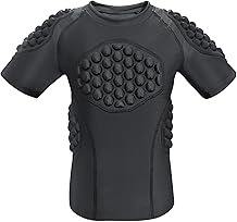 T-shirt de compression court blanc personnalisé pour homme, avec protection de poitrine rembourrée, pour football, paintball, uniforme de protection, sécurité sportive - Product Image 5