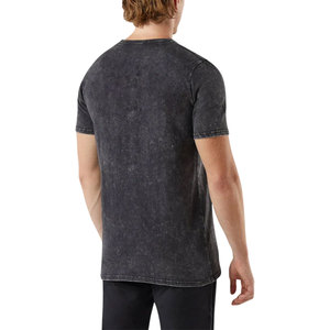 T-shirt personnalisé pour homme, délavé à l'acide, style streetwear hip-hop, 100% coton jersey, avec logo, surdimensionné, vintage, 2026 - Product Image 4