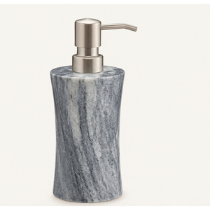 Distributeur de savon en marbre gris naturel à prix d'usine avec pompe en acier inoxydable antirouille, flacon de lotion pour hôtel moderne et maison - Product Image 1