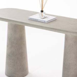 Mesa Consola de Concreto Greige Vertex de Vandana Sierra, Mueble de Acento Moderno y Minimalista - Product Image 5