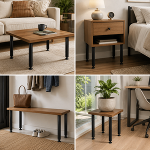 Metal Desk <b>Table</b> <b>Legs</b> Heavy Duty Steel Furniture <b>Legs</b> for Coffee Dining <b>Table</b> Bench DIY Furniture 4 pcs EDPTBL026 - Product Image 2