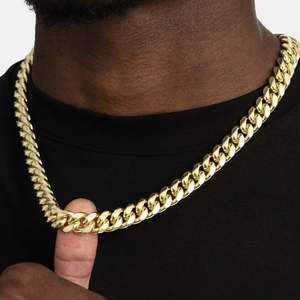 สร้อยคอทองคำแบบ Cuban Link รุ่นคลาสสิก CC05 จาก Banti Jewels สร้อยคอแบบ Miami Cuban Chain เงินแท้ 925 ชุบทอง 14K ประดับด้วยโมอิสซาไนต์ - Product Image 3