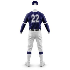 Tenues de baseball personnalisées de haute qualité, imprimées sur mesure, en tissu 100% polyester, logo personnalisé, tailles variées, séchage rapide - Product Image 2