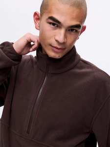 Sweat-shirt pour homme à col montant en coton, coupe ample, extensible, coupe-vent, chaud et tendance, avec fermeture éclair quart de tour, prix de gros - Product Image 4