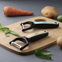 Ergonomische roestvrijstalen mesjes handmatige groente- en fruitschiller, aardappelsnijder, makkelijk schoon te maken ontwerp voor moeiteloos voedselbereiden