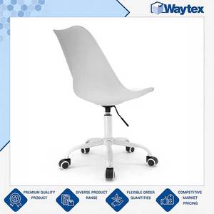Vente exclusive de chaise de bureau LAKAR V2 blanche moderne en plastique rigide, réglable en hauteur et pivotante, pour les acheteurs en gros - Product Image 3