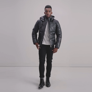 Veste à capuche pour homme, vente en gros, logo personnalisé, fermeture éclair, manteau d'hiver décontracté, vêtements de mode pour l'extérieur, fabricant OEM ODM, marque privée - Product Image 3