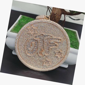 Best Price Custom Made VVS Lab Grown Diamond Letter Pendants in 10K/14K Gold Plating Iced Out Hip Hop Rapper Style - Product Image 1