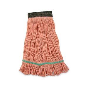 Cabezales de Mopa KSR de Algodón Naranja de Alta Calidad, 5 Pulgadas, Banda Superior Amarilla, Autoescurrible, Reutilizable, Duradero, para Limpieza de Pisos - Product Image 1