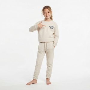 Conjunto Deportivo de Dos Piezas para Niños, Sudadera de Cuello Redondo de Algodón y Pantalones Deportivos, Estilo Casual con Hombros Caídos, Fabricante - Product Image 2