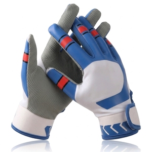 <b>White</b> Leather Baseball Pitcher Right-Handed Batting Gloves Full Finger Breathable Non Slip Grip Adjustable Wrist Sports Gloves - Product Image 4