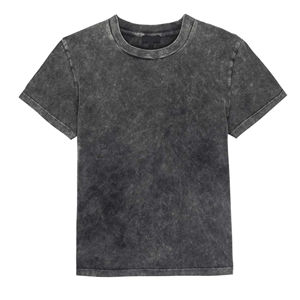 Camiseta con Lavado Ácido, Fabricación de Camisetas Vintage Acolchadas Ligeras de Manga Corta con Lavado Ácido para Mujer, Transpirables, Servicio OEM - Product Image 5