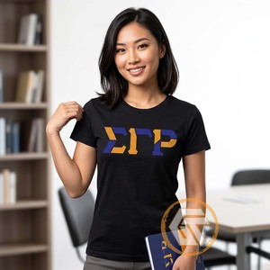 Camiseta Personalizada de la Hermandad Femenina Sigma Gamma Rho, Verano, Casual, Manga Corta, Transpirable, Ecológica, Mezcla de Poliéster/Algodón - Product Image 3