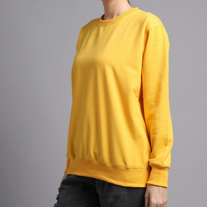 Sweat-shirts unis personnalisés à col rond, manches longues, séchage rapide, en polaire épaisse, pour femme - Product Image 3