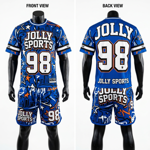 Mens Football Jersey Short <b>Set</b> GSM Breathable Polyester <b>Knit</b> Purple Rib Panel Custom Tackle Twill Logo men short <b>set</b> for men's - Product Image 5