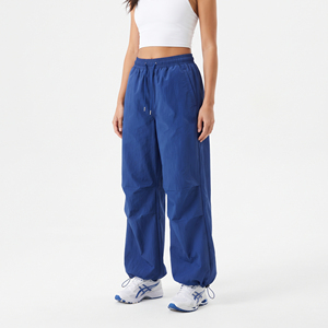 Pantalones Deportivos de Pierna Ancha con Cordón en la Cintura, Impermeables, Cortavientos, de Longitud Completa, Estilo Hip Hop para Mujer, Casuales, 100% Nailon Poliéster, Pantalones de Invierno - Product Image 1