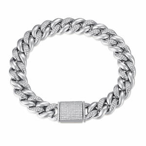 Moissanite <b>Charm</b> Bracelet 925 <b>Silver</b> Electroplating Men Women Hiphop Style Anniversary Fine Customized Size Loose Jewelry Gift - Product Image 2