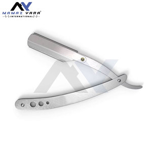 Navaja de Afeitar Profesional de Hoja Recta para Barbero, Cuchillas Clásicas Plateadas para Hombres, Afeitado y Cuidado Personal - Product Image 4