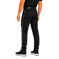 Celana Baseball Pria Musim Panas Custom Print dengan List Samping, Model Tapered, Bahan Bernapas, Lapisan Ganda di Lutut, Pakaian Latihan Tim, Pembelian Grosir