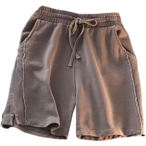 Shorts de sport vintage en polyester pour homme, personnalisables, à séchage rapide, en molleton, taille élastique, écologiques, effet vieilli - Product Image 2