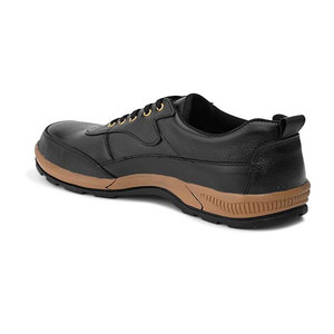 Botas de Trabajo de Malla Negra para Hombre, Zapatos de Seguridad con Suela de Goma Transpirable, Entresuela de EVA, Puntera de Acero, Parte Superior de Cuero, para Todas las Estaciones - Product Image 3