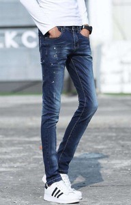 Pantalones Vaqueros Rectos Personalizados para Hombre, Sostenibles, Casuales, Talla Grande, Lavado Láser de Lujo, Denim Oscuro - Product Image 4