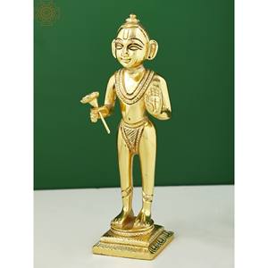 รูปปั้นทองเหลืองของ Shri Baba balak nath ทำด้วยมือรูปปั้นอินเดีย - Product Image 2