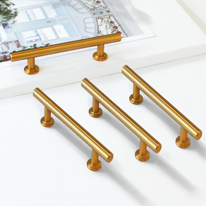 Producto Popular: Tirador Cilíndrico Moderno de Aleación de Zinc y Latón Satinado para Gabinetes de Cocina, Baño y Armarios - Product Image 2