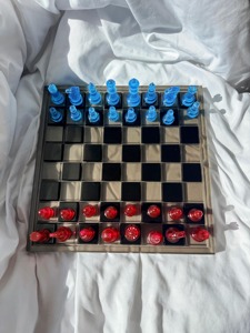 Custom Children Modern Luxury Epoxy Resin <b>Chess</b> <b>Board</b> <b>Set</b> High Quality Clear Pigmented <b>Chess</b> Pieces - Product Image 2