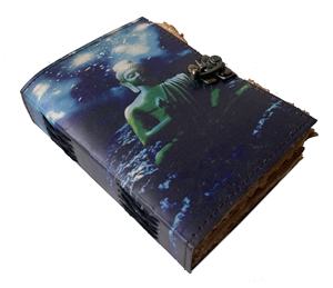 Leather Printed Journal Notebook Handmade Buddha Print Design Vintage Deckle Edge Paper Journals For Men And Women - Craft Unlin - Product Image 2