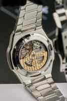 Montre mécanique automatique pour homme Alexander Ferros 9292D/08 Sapphire, bouton poussoir, fermoir caché, acier inoxydable, résistante à l'eau, sport, ronde