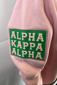 Sudadera con Capucha Personalizada OEM Extra Grande para Mujer, Sudadera Retro AKA, Sudadera con Capucha Rosa Verde 1908 Chenille - Product Image 3