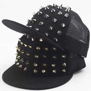 Unisex Black 100% Cotton <b>Baseball</b> <b>Cap</b> with Silver Studs Street Style Adjustable for Adults Casual Wear Four Seasons - Product Image 3