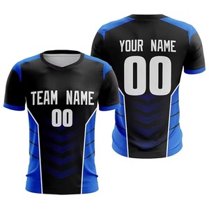 Men's 100% <b>Polyester</b> Soccer Jersey Customized Logo Team Name Adult Sport Short Sleeve Breathable Moisture-Wicking - Product Image 4
