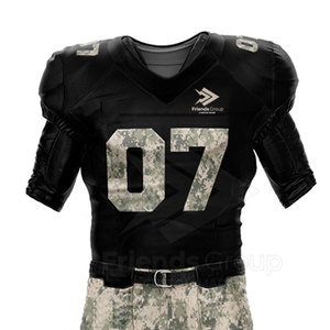 Conjunto de Uniforme de Fútbol Americano para Hombre, Nombre del Equipo Personalizado, Impresión por Transferencia de Calor, Tela 100% Poliéster, Duradera, Transpirable, Cuello en V - Product Image 6