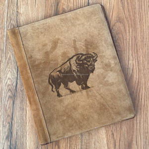 แฟ้ม A4โฟลเดอร์เอกสารพร้อมที่ใส่บัตรหนังนิ่มหนังนิ่มที่สลักด้วยเลเซอร์สำหรับใส่เอกสาร - Product Image 2