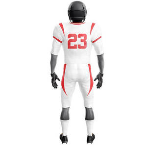 Uniforme de football américain moderne, tenue d'équipe professionnelle, couleur personnalisée, nom et numéro de l'équipe, respirant, manches courtes, 100% polyester - Product Image 5