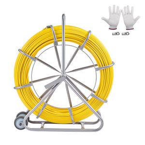 Cavo passacavi in fibra di vetro da 5/16 pollici, 656 piedi, con bobina in acciaio e 3 teste di trazione, accessorio e parte di ricambio - Product Image 1